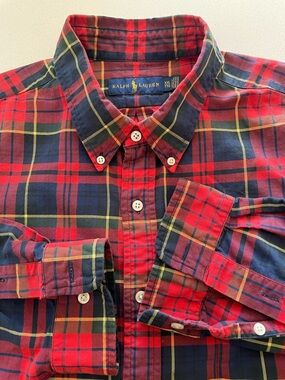 Ralph Lauren - all cotton plaid button up shirt Size XXL